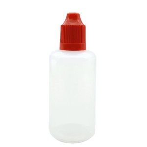 New Reusable 60ml Red Cap Clear Plastic Squeeze Dropper Bottles Pack of 10